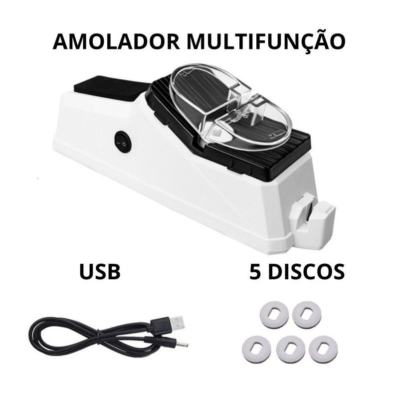 Amolador de Facas Profissional, Multifuncional Ajustável USB