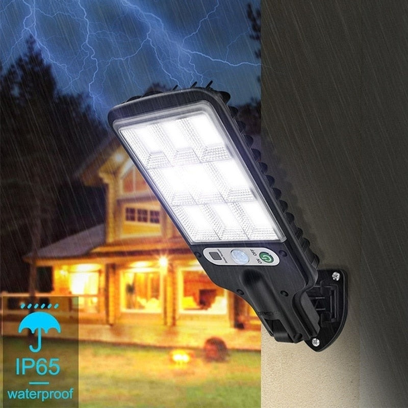 Refletor Solar Led Com Sensor de Movimento e Controle Remoto